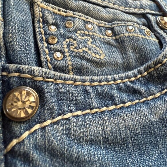 ROCK REVIVAL⚜️ Noelle Low Rise Capri Jeans 🤘👖 Size 27 - Picture 10 of 16